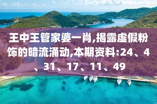 王中王管家婆一肖,揭露虚假粉饰的暗流涌动,本期资料:24、4、31、17、11、49