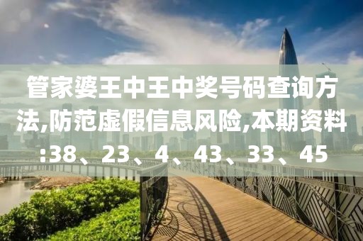 管家婆王中王中奖号码查询方法,防范虚假信息风险,本期资料:38、23、4、43、33、45